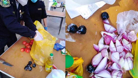La droga fue hallada en pequeños bultos escondidos en cebollas. (Foto: INPE)