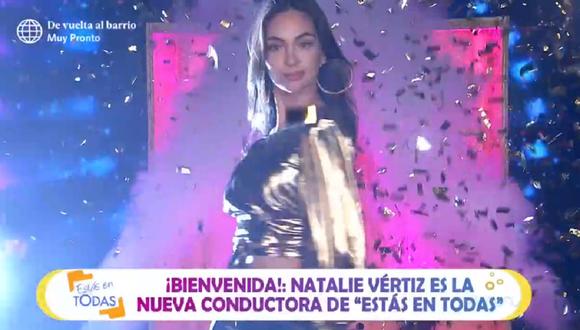 Natalie Vértiz es la nueva conductora de "Estás en todas". (Foto: Captura América TV)
