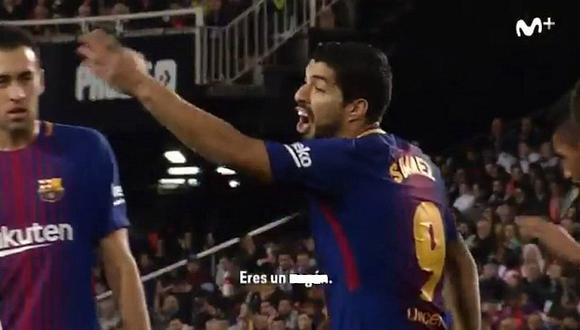 Luis Suárez y el fuerte insulto contra el árbitro en pleno partido [VIDEO]