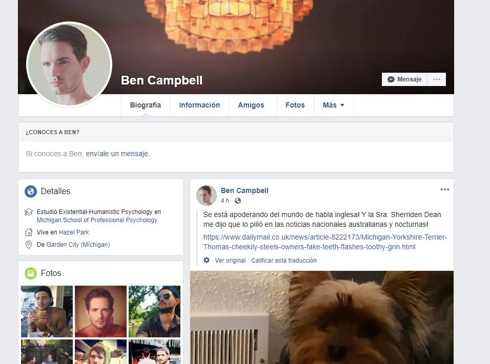 Ben habló sobre ‘Thomas’ en Facebook