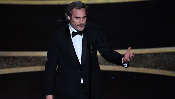 Joaquin Phoenix se llevó el premio a Mejor actor de los Oscar 2020 por su rol protagónico en “Joker”. (Foto: AFP)
