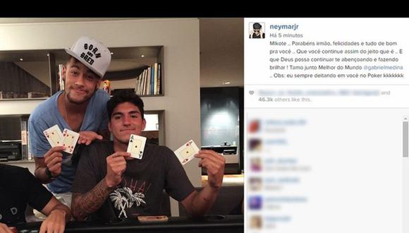 ​ Neymar aprovecha las vacaciones en Brasil jugando póker