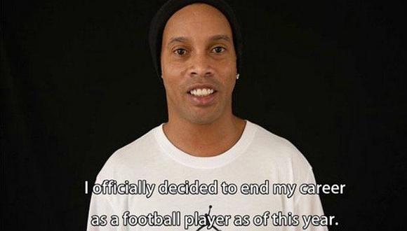 Ronaldinho da un triste mensaje de despedida en Facebook [VIDEO]
