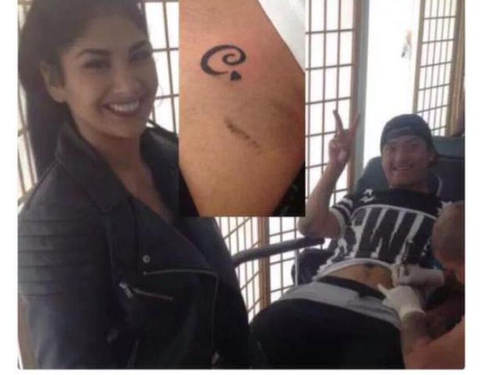 Hernán Hinostroza se tatúa nombre de su musa de Esto es Guerra