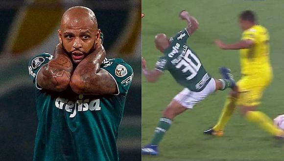 El planchazo de Felipe Melo contra 'Wanchope' Ábila que mereció expulsión