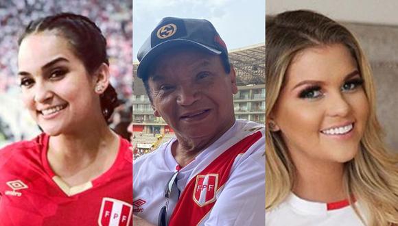 Los famosos que alentaron a la selección peruana en el Estadio Nacional.