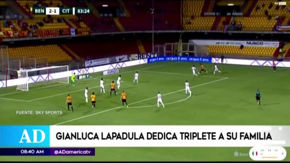 Gianluca Lapadula dedica alla sua famiglia una grande prestazione con il Benevento
