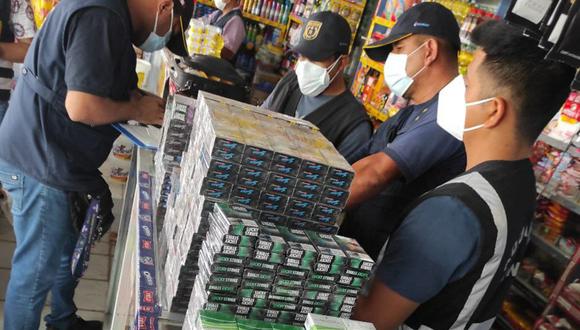 Cigarrillos ilegales ingresan por grandes cantidades en el Perú. (Foto: SNI)