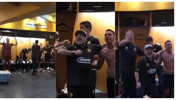 El espectacular festejo de Diego Maradona con Dorados de Sinaloa