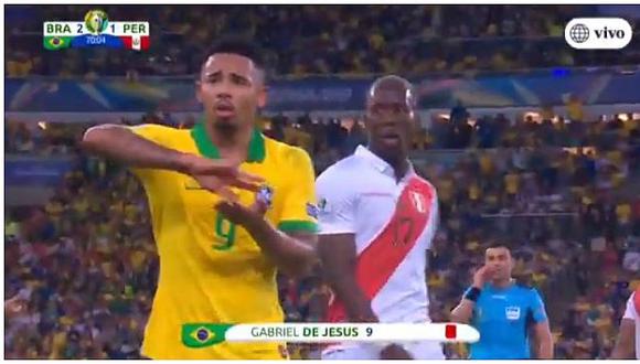 Perú vs. Brasil | Gabriel Jesús se fue expulsado e hizo gesto de 'robo' | VIDEO