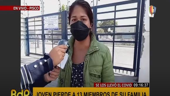 La mujer denunció la escasa respuesta sanitaria de Ica. (Foto: Captura Panamericana)