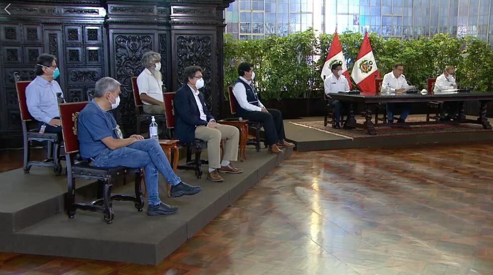 El Grupo Prospectiva que presentó el presidente Martín Vizcarra este jueves.