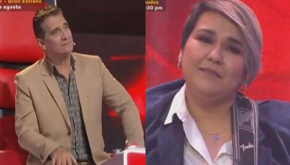 “La Voz Perú”: Guillermo Dávila lloró en vivo con la interpretación de Marcela Navarro. (Foto: Captura)