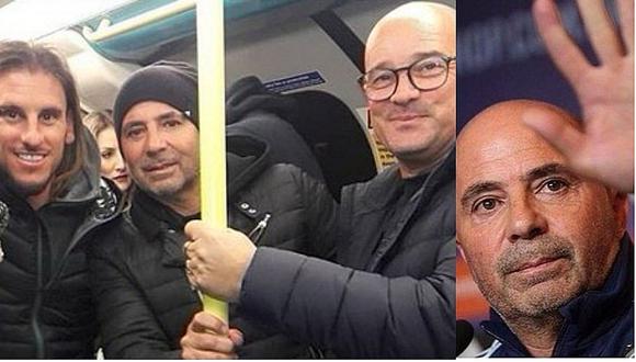 Jorge Sampaoli se moviliza en tren para ver partido de la Premier League