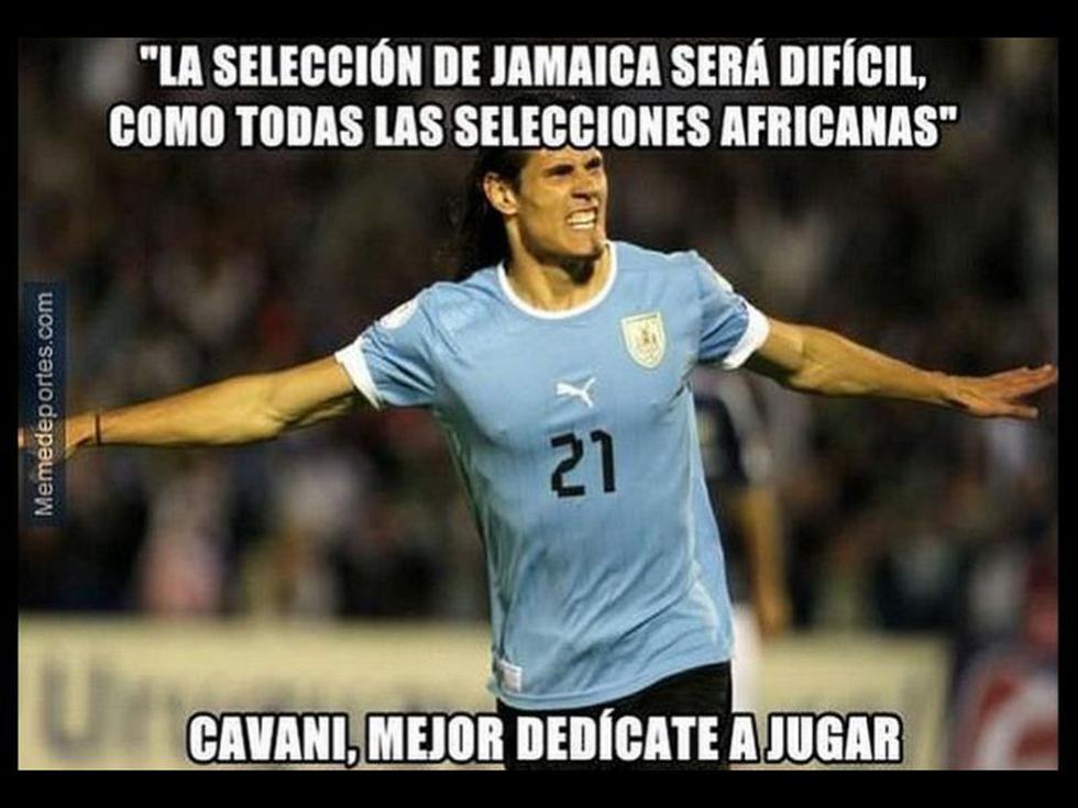 Edinson Cavani: Aparecen memes tras afirmar que "Jamaica es un equipo africano" [FOTOS]