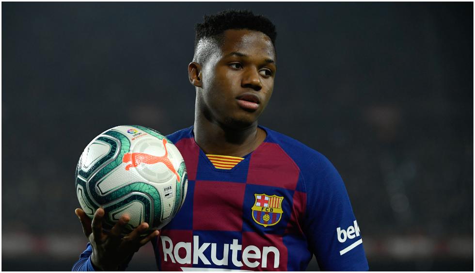 Edad 17: Ansu Fati juega en FC Barcelona y está valorizado en 43 millones de dólares (Foto AFP)