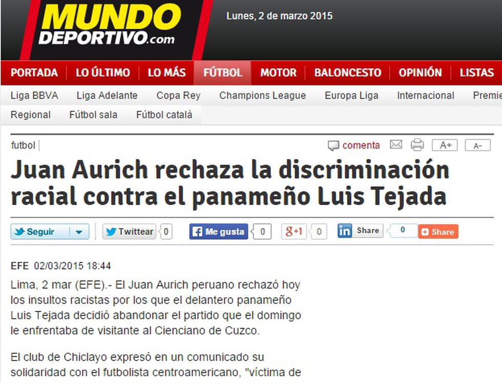 Juan Aurich: Insultos racistas contra Luis Tejada dieron vuelta al mundo [FOTOS]