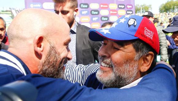 Diego Maradona llegó a Sebastián Méndez a Gimnasia y Esgrima de la Plata. (Foto: TyC)