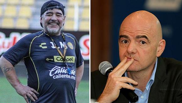 ​Maradona sobre Infantino: "No sabe arreglar las cosas, debe apoyarse en los jugadores que estuvimos en Mundiales"