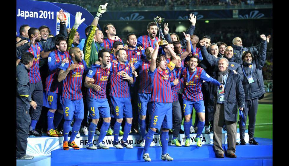 2011: Barcelona campeón tras vencer 4-0 a Santos. (Foto: AFP)