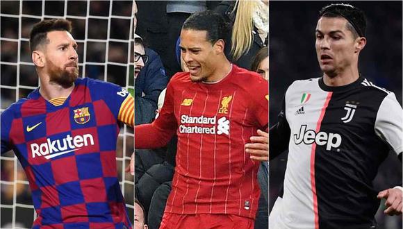 Lionel Messi, Virgil Van Dijk y Cristiano Ronaldo entre los favoritos para quedarse con el Balón de Oro. (Foto: AFP)