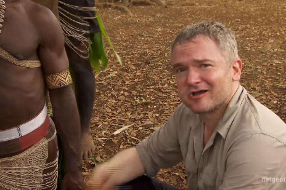 El explorador acabó comiendo el ojo de un bisonte frito sin nada de sazón, como parte de un rito principal. (YouTube: National Geographic)
