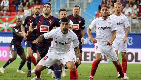Hinchas de Sevilla sufrieron accidente tras gol ante Eibar