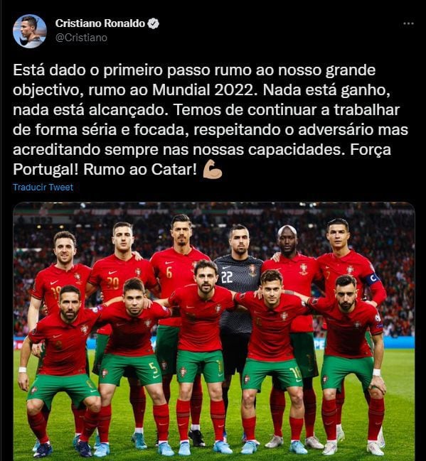 Cristiano Ronaldo compartió mensaje tras victoria de Portugal. (Foto: Captura)