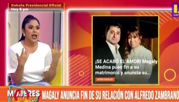 Maricarmen opina sobre el fin del matrimonio de Magaly Medina. (Foto: captura de video)