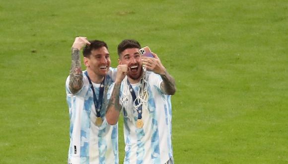 Lionel Messi tuvo reunión con Rodrigo De Paul y 'Chiqui' Tapia. (Foto: EFE)