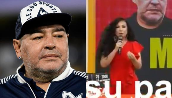 La conductora de América Hoy, Janet Barboza presentaba un segmento sobre los excesos de Diego Maradona tras su muerte cuando de pronto cometió este terrible blooper.