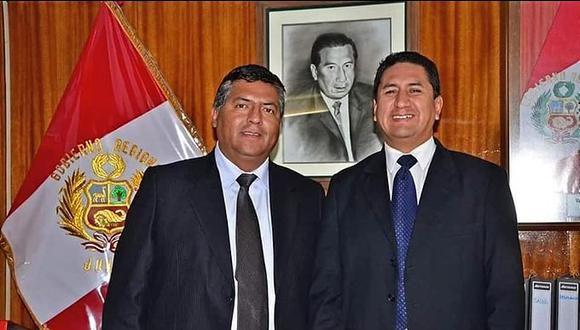 Hernán Condori, actual ministro de Salud, junto a Vladimir Cerrón. (Foto: Difusión)