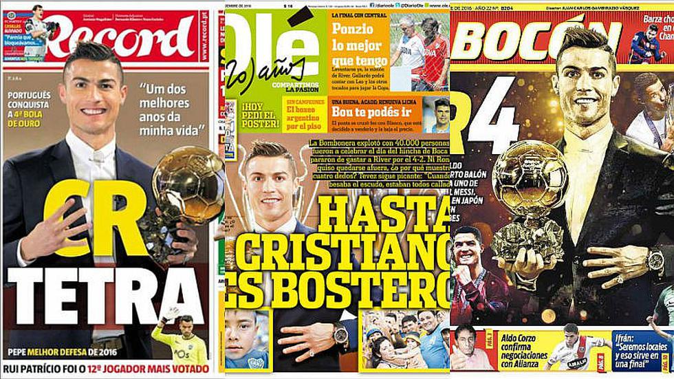 Cristiano Ronaldo: Las mejores portadas en el mundo sobre el galardón [GALERÍA]