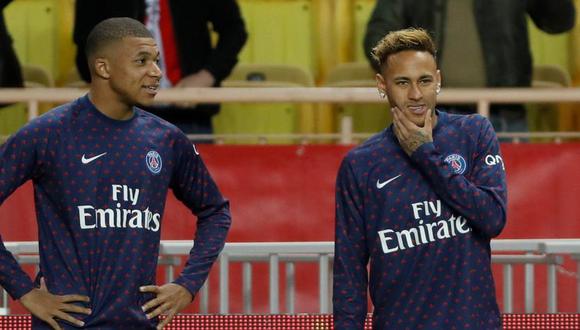 Kylian Mbappé y Neymar demuestran que se llevan muy bien en la interna de PSG. (Foto: Reuters).