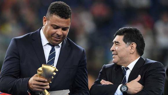 Ronaldo recordó una anécdota con Diego Maradona. (Foto: AFP)