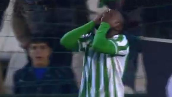 ¡Abusivo! Mira el gol que se falló este jugador del Real Betis [VIDEO]