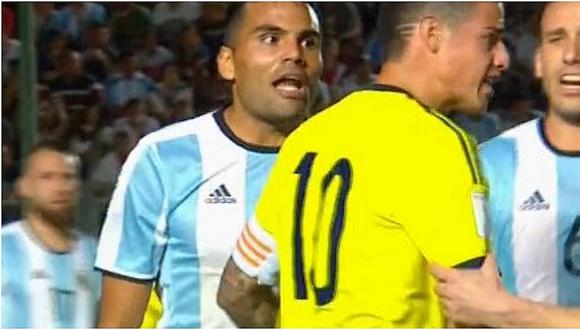 Argentina vs. Colombia: James Rodríguez explotó tras fuerte falta 