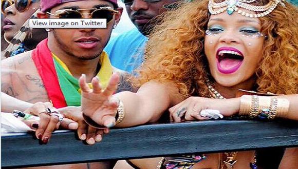 Cantante Rihanna calienta con baile sensual al piloto Lewis Hamilton [VIDEO]