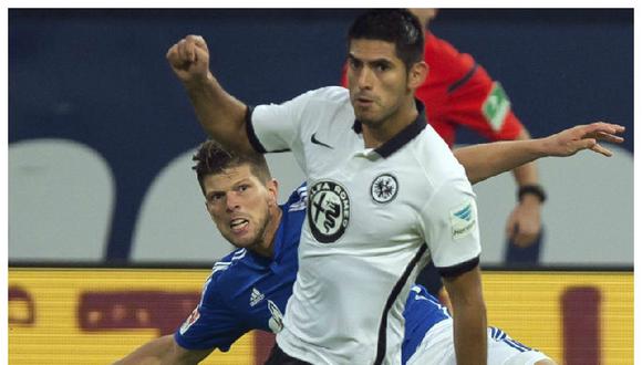 Carlos Zambrano: reapareció en el Eintracht, pero volvió a lesionarse