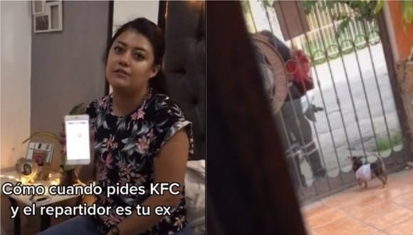 Una chica pidió un delivery de KFC pero grande fue su sorpresa al ver que el repartidor era su ex.