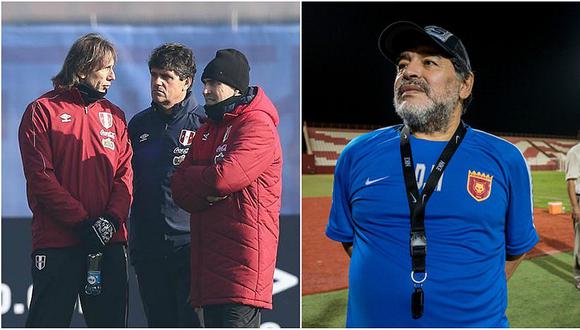 Diego Maradona mandó saludos a asistente técnico de Ricardo Gareca