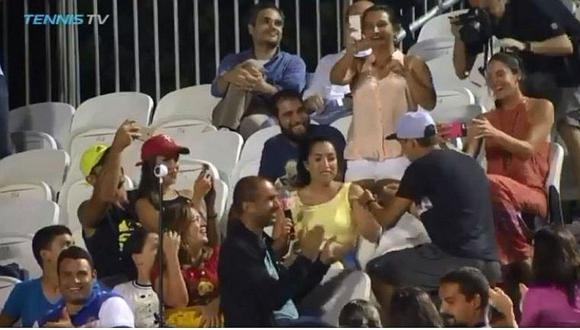 Hombre le propone matrimonio a su pareja en el ATP de Río de Janeiro [VIDEO]