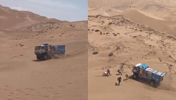 Dakar 2019: Camión atropelló a imprudente aficionado en quinta etapa [VIDEO]