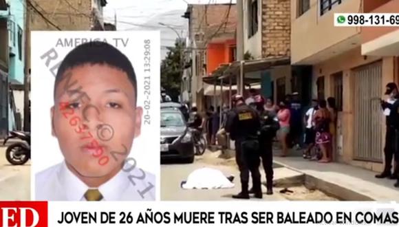Edward Julio Quispe Larreátegui fue asesinado en la calle San Jacinto. (Foto: América Noticias)