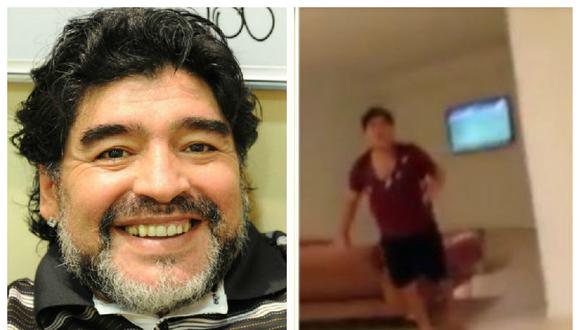 Diego Maradona se desnuda en Facebook al cumplir diez años sin drogarse