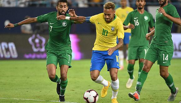 Brasil venció 2-0 a Arabia Saudita en amistoso por la fecha FIFA