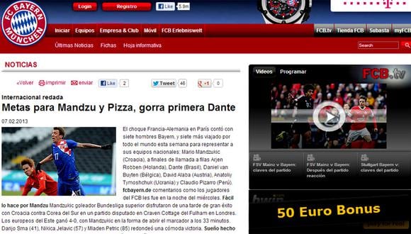 El gol de Claudio Pizarro ante Trinidad y Tobago es comentado en el Bayern