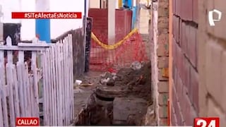 Callao: vecinos denuncian que obras de Sedapal obstruyen acceso a sus viviendas | VIDEO