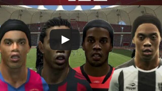 Mira la evolución de Ronaldinho en los videojuegos FIFA y PES [VIDEO]