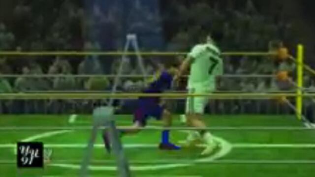 Lionel Messi y Cristiano Ronaldo intercambian golpes en videojuego [VIDEO]